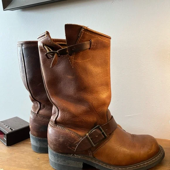 Carolina Brown Leather moto Boots - Picture 2 of 7